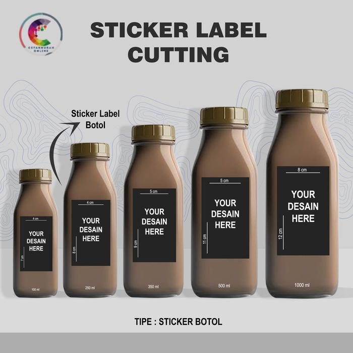 Sticker Label Botol Minuman Kopi Coffee Anti Air Custom