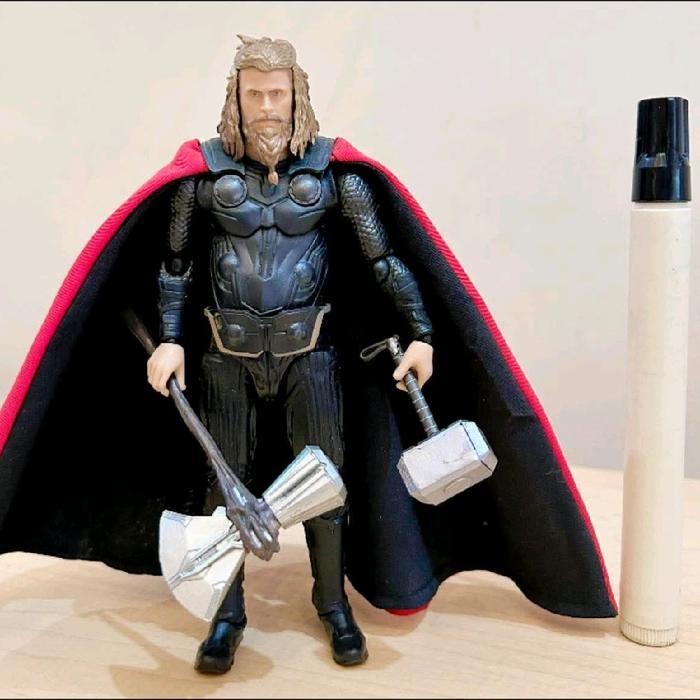 TERBARU mainan action figure thor shf fat thor avengers end game tinggi sekitar 6 inch artikulasi