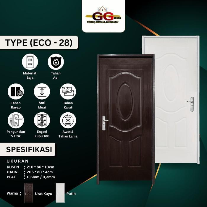 PINTU BAJA GG PINTU KAMAR 86X210 ECO 28 GG DOOR