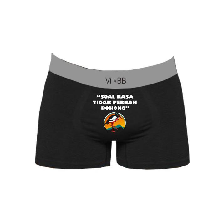 Dalam Pria Custom Celana Dalam Pria Katun Spandex Desain Kustom Sablon Unik - Boxer, M Custom Boxer 
