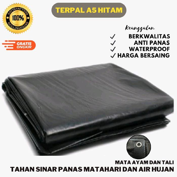 TERLARIS Terpaulin Terpal A12 Hitam korea original 5x6 6x8 meter Plastik Waterproof READY