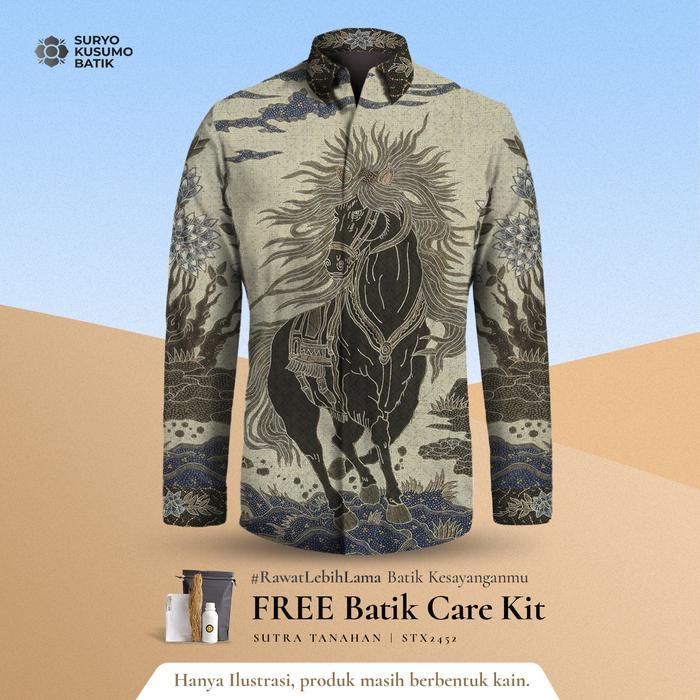 Kain Batik Tulis Sutra ATBM Exclusive Suryo Kusumo - Kuda Ksatria - Kain Batik