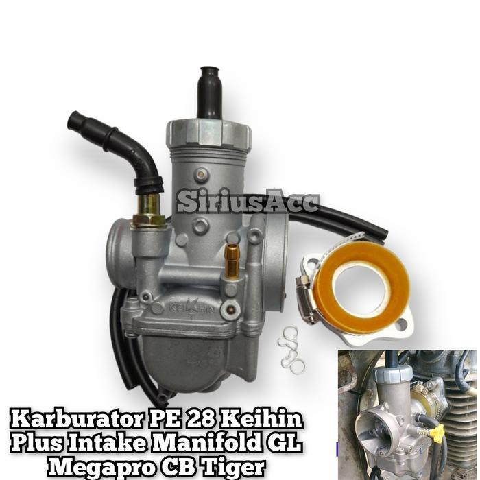 Karbu Pe 28 Karburator Pe 28 Keihin Plus Intake Manifold Gl Megapro