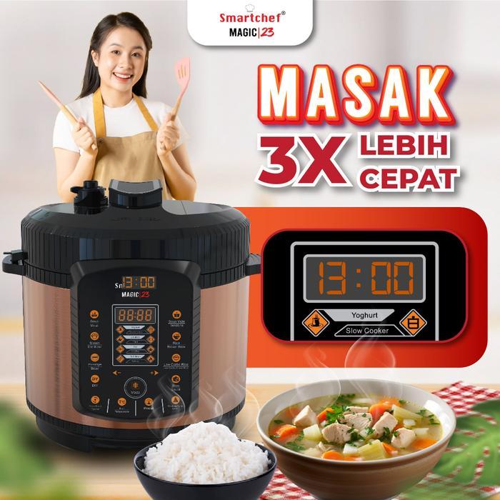 NEW PORODUK SMART CHEF LOW CARBO RICE COOKER PRESTO LISTRIK PRESSURE COOKER
