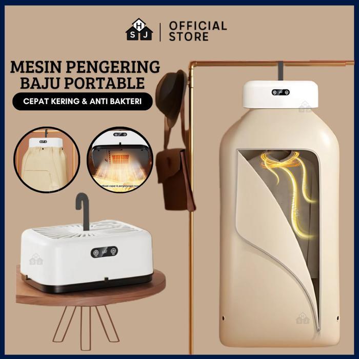 KINCLONG Mesin Pengering Pakaian Portabel Pemanas Pengering Pakaian Lipat Listrik Pengering Otomatis