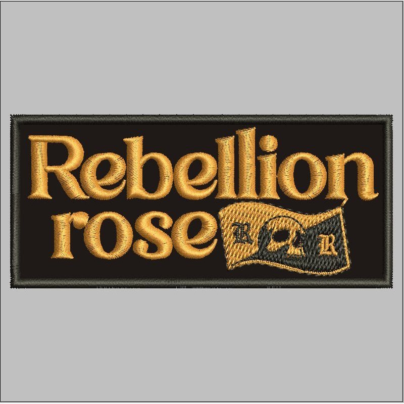 BCP-R54 REBELLION ROSE PUNK ROCK PATCH BORDIR LOGO UKURAN DADA/TOPI PREMIUM