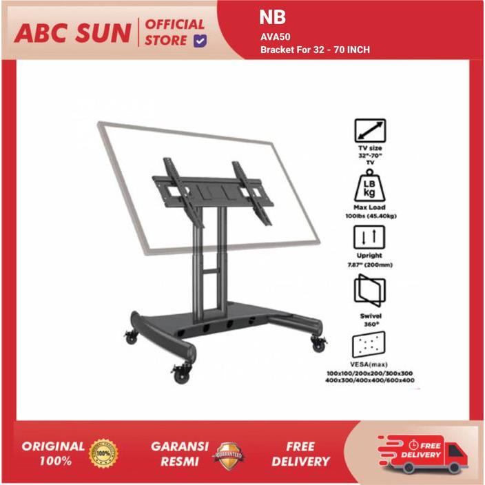 Bracket Tv Led Stand Roda Panggung Nb Ava50