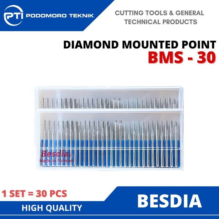 Krisbow Tools - Bms-30 Mata Bor Cun Tuner Grafir Ukir Mini Grinder Bor Bit Set Cunner Burr Point Bms