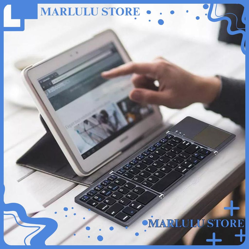 ALAT KETIK KEYBOARD WIRELESS LIPAT 3 MINI KECIL UNTUK SMARTPHONE HANDPHONE TABLET PC PROMO GRATIS ON