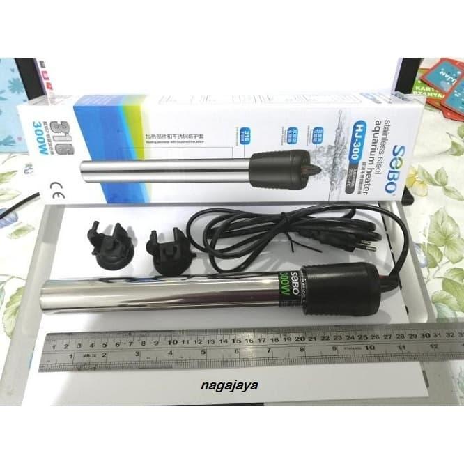 Terlaris Heater Sobo Hj 300 Pemanas Air Aquarium 300 Watt Stainless Steel