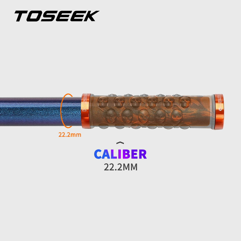TOSEEK Bike Handlebar T800 Carbon Handlebar MTB Bicycle Integrated Handlebar Stem -17 Degrees