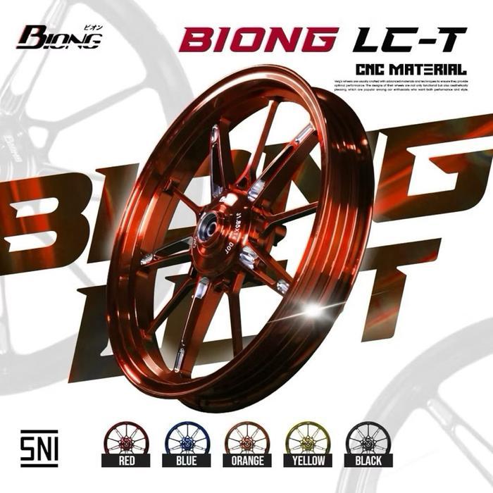 Velg BIONG tipe Lc-T ring 14 depan 185 belakang 215 vario 110 beat scoopy spacy vario 125/150 led