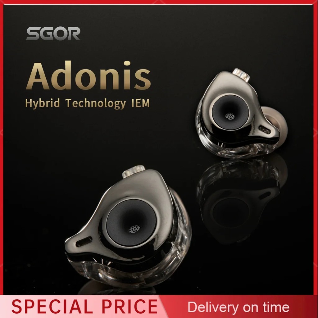 SGOR Adonis 1DD+1BA Hybrid Technology Earphones In Ear Monitor HIFI Super Bass Earbuds High sound
