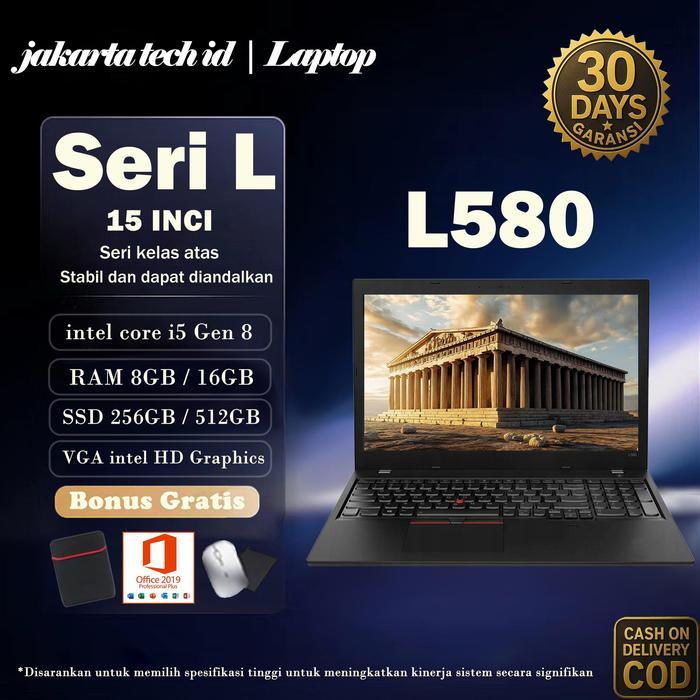 No.2 Laptop Seri L570 Dan L580 Intel Core I7 Gen 7 Atau I5 Gen 8 Ram 16Gb Windows 10 Atau 11 Screen