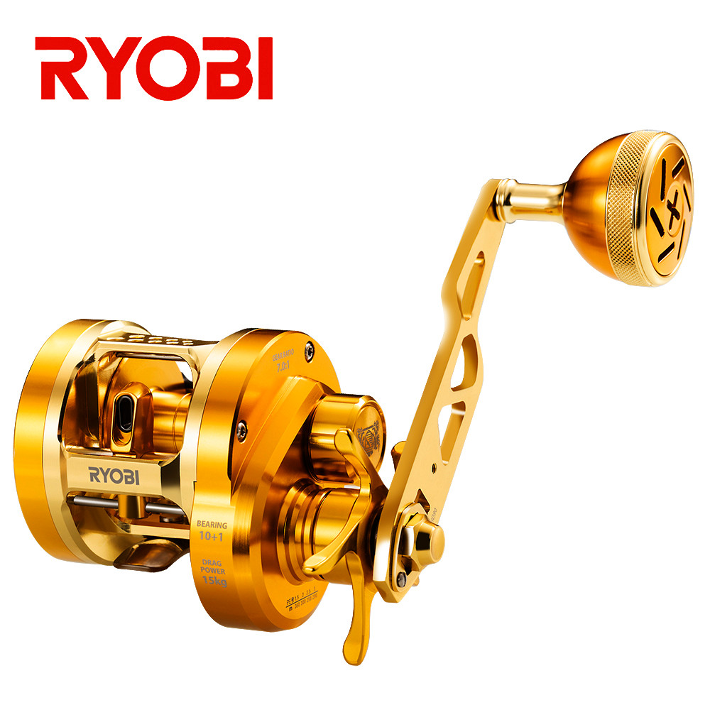 RYOBI VARIUS METAL FISHING REEL DRUM WHEEL 11BB 15KG LIGHT JIGGING BOAT REELL BAIT CASTING REEL