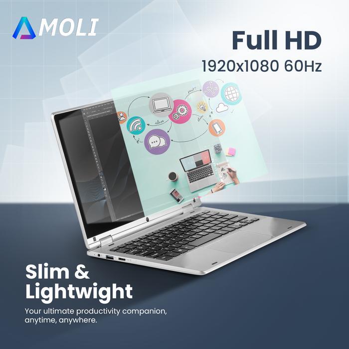 Promo [Touchscreen]Amoli Laptop 2-In-1 Intel N4020 11,6 Inch Laptop 8Gb + 256Gb Ssd Gratis Instalasi