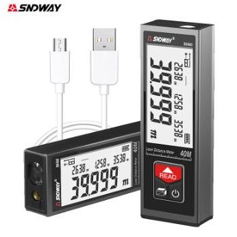 Terbaik Sndway Meteran Laser Digital Mini Range Finder Laser Merah Indoor Sw-B Murah