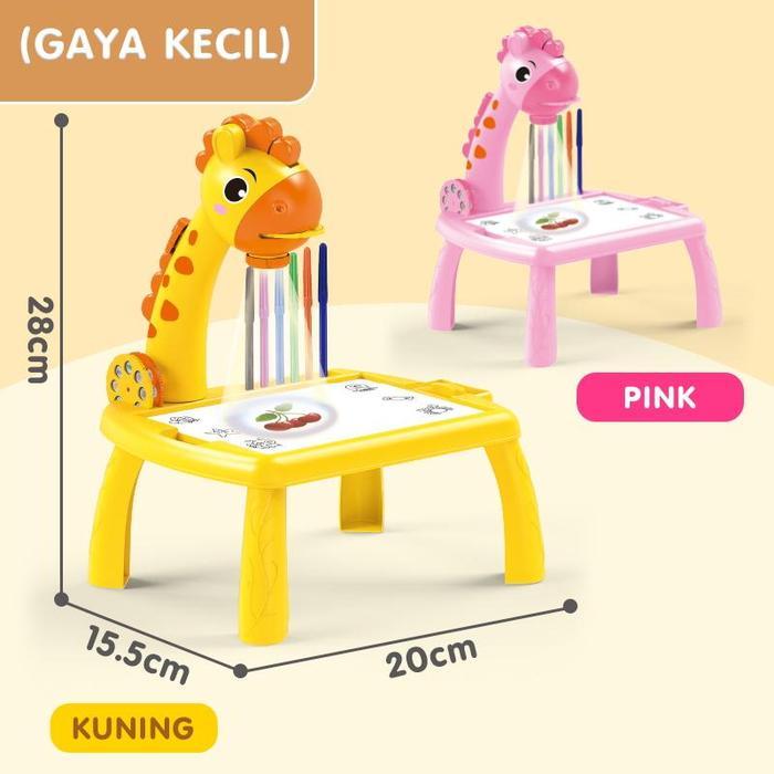 Meja Proyektor Edukasi Anak - Mainan Belajar Melukis dan Mewarnai dengan Proyektor