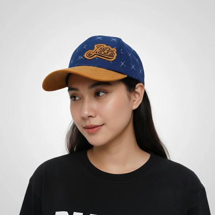 IEBE J9AI8024 Casual Topi Baseball Casual Pria Wanita Warna Navy Coklat Strap Belakang Adjustable Ca