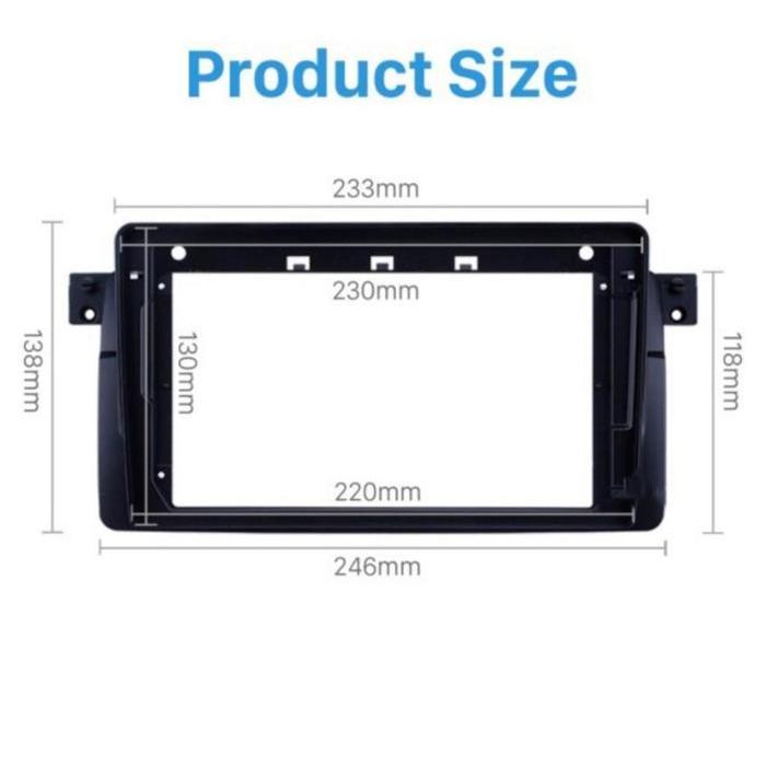 S_Net Frame Headunit Android 7 Inch / 9 Inch / 10 Inch Bmw 3 E46 M3 1998 - 2006