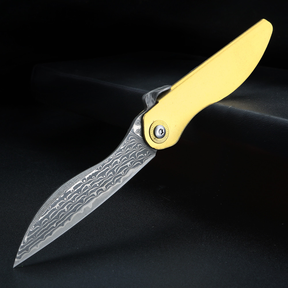 Folding knife camping portable fruit knife unboxing knife pocket folding knife Damascus steel