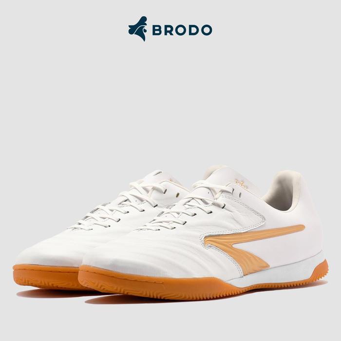 BRODO Mezzala Futsal Sepatu Futsal Kulit Sapi K-Stunner dengan Outsole Phylon Rubber untuk Kaki Leba
