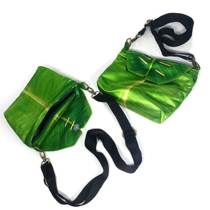 KOMPLIT Tas Bahu Selempang Shoulder Bag Daun Pisang Nasi Uduk Nasi Bungkus Wanita bahan Satin Bridal
