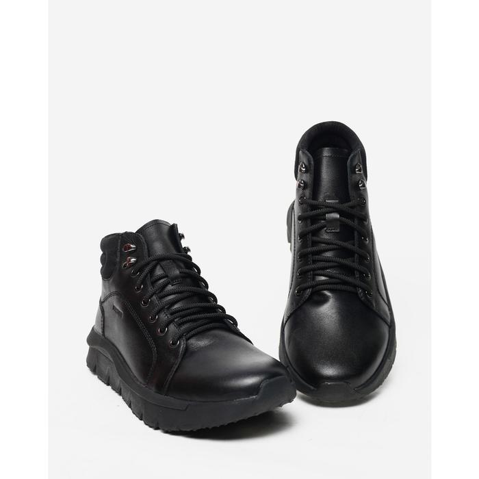 Buccheri Temi Boots Sepatu Boot Pria Kulit Sapi Halus Model Mid-Cut Warna Hitam Nyaman Dipakai Haria