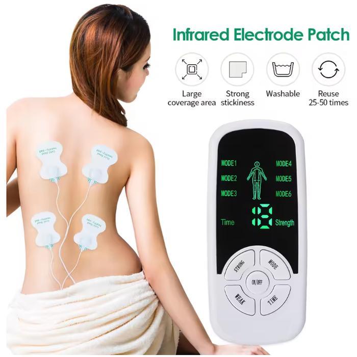 Alat Pijat Elektrik Ems Tens 6 E Massage Akupuntur Terapi Tempel 4 Pad H Pijit Getar Tubuh