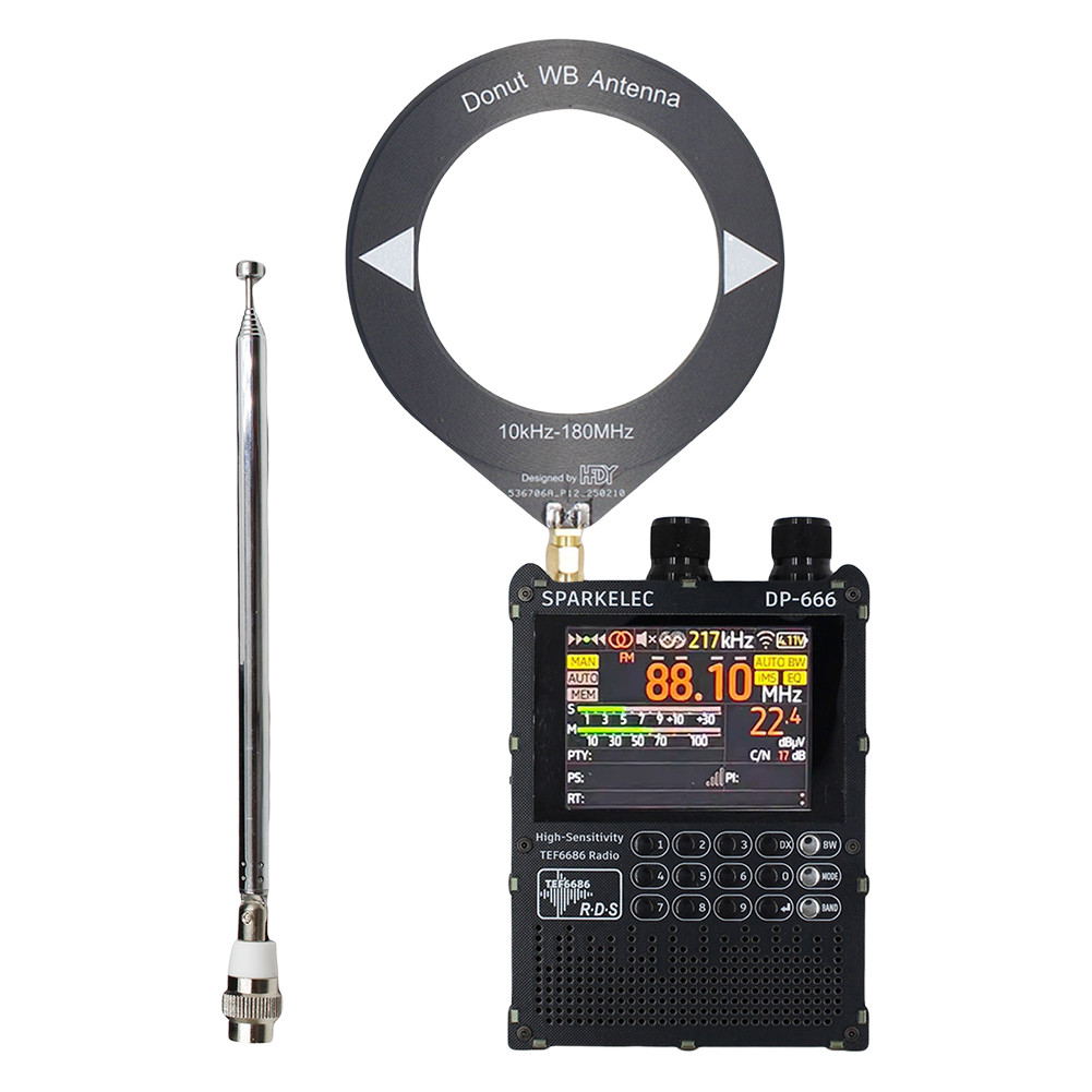 DP-666 TEF6686 Radio High Sensitivity Full Band FM AM Short Wave Radio with LCD Display FM/LW/MW/SW