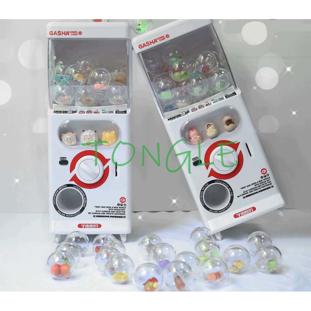 Mini Gachapon Machine Arcade Gum Capsule Toy Candy Vending Machine Sliding Door Gachapon Machine