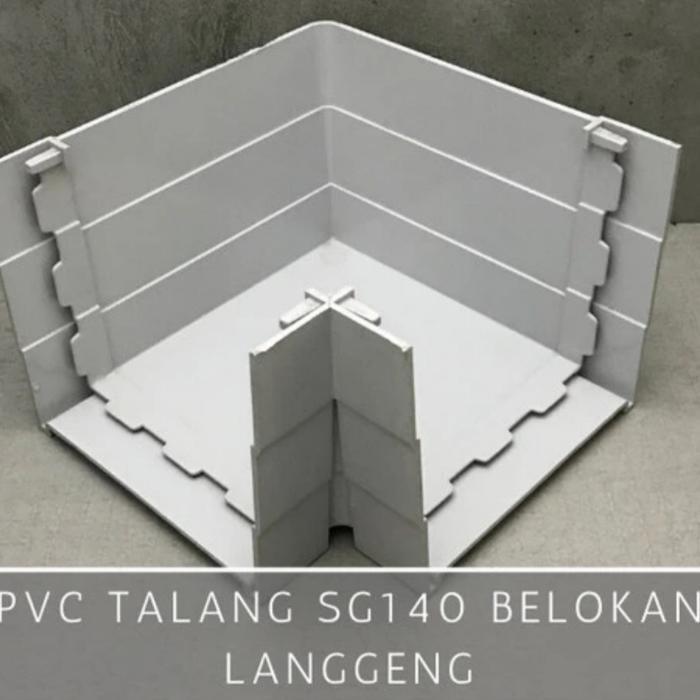 Belokan Siku L Talang Air PVC Kotak SG 140 4" 4 Inch