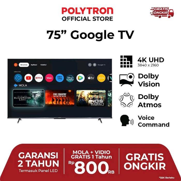 POLYTRON 4K UHD Smart Google TV 75 Inch – PLD 75UG5959