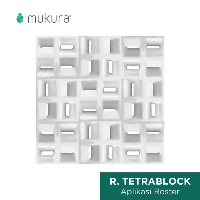 TERLARIS Roster Keramik Anti Tampias Loster Minimalis Tetrablock 20 x 20 cm