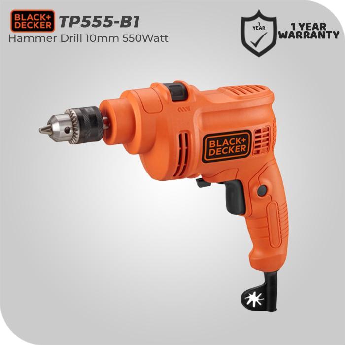 TERLARIS Black+Decker Bor Listrik Impact 10mm 550Watt TP555