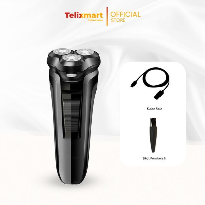 Telixmart Alat Cukur Jenggot Elektrik Jenggot Mesin cukur kumis