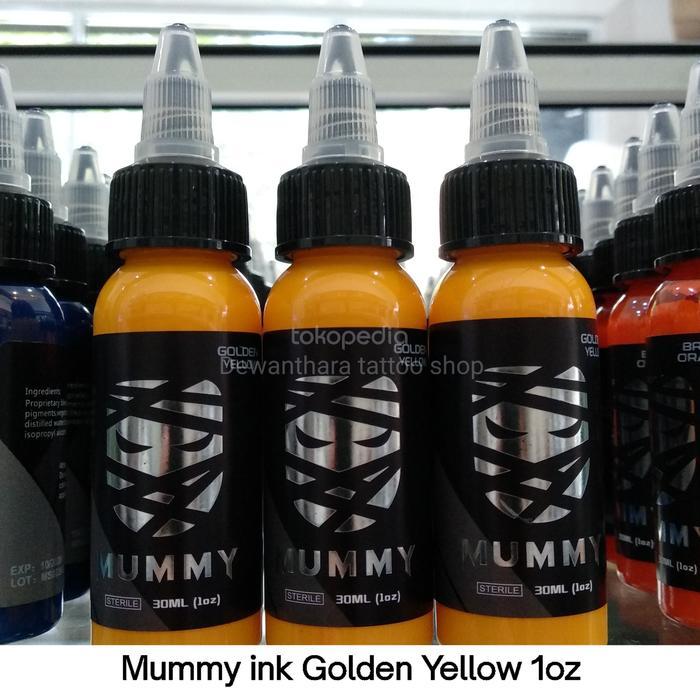 Mummy Tattoo Ink 1Oz Golden Yellow / Tinta Tattoo Golden Yellow 1Oz Terlaris