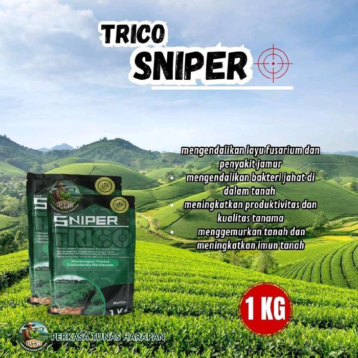 Terlaris TRICO SNIPER 1KG fungisida hayati, bakterisida hayati, pupuk hayati 3 in 1 pengendalian