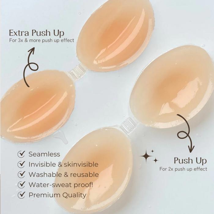 Silicon Bra Bh Beha Push Up Strapless Silikon Silicon Bra Bh Beha Tempel Seamless Push Up Wanita