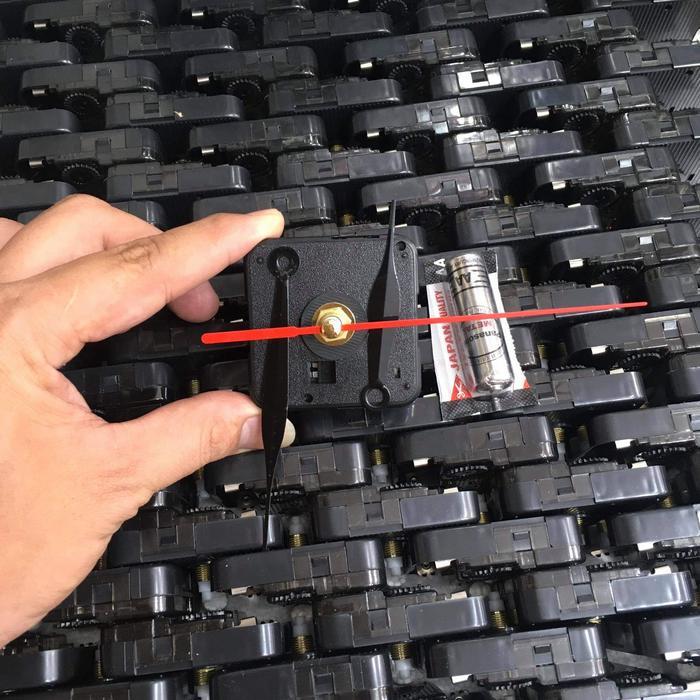 mesin jam dinding sweep+jarum dan baterai