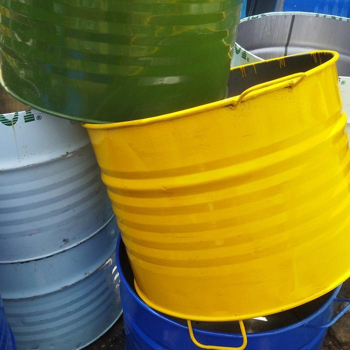 Premium Tempat Sampah Besi/Drum Sampah Besar 100 Liter Tinggi 43 Cm Diamter 59Cm/ Tong Bakar/Drum
