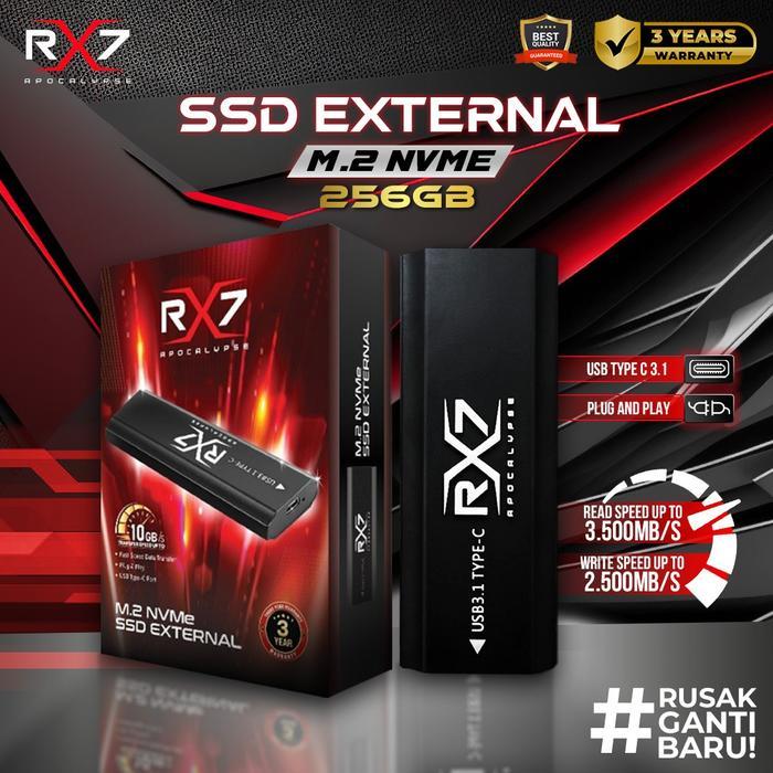 TERLARIS SSD M2 NVME EXTERNAL 256GB RX7 / ENCLOSURE M2 NVME + M2 NVME 256GB RX7