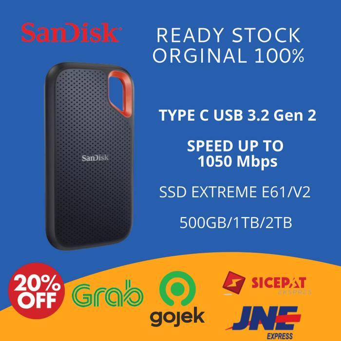 TERLARIS SSD Portable Sandisk 2TB 1TB 4TB Extreme pro V2 Hardisk external