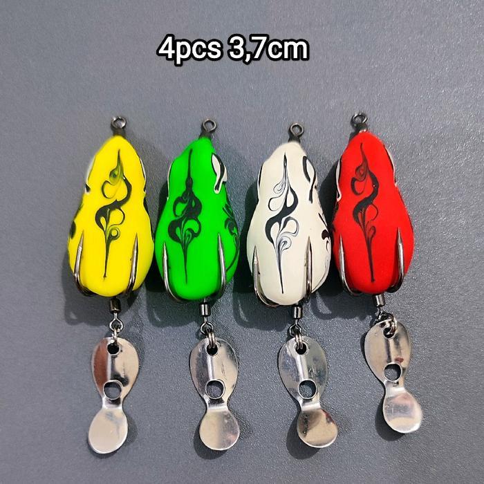 BISA COD 4PCS SOFT FROG JAWS. umpan casting gabus. lure casting gabus. sf jaws.
