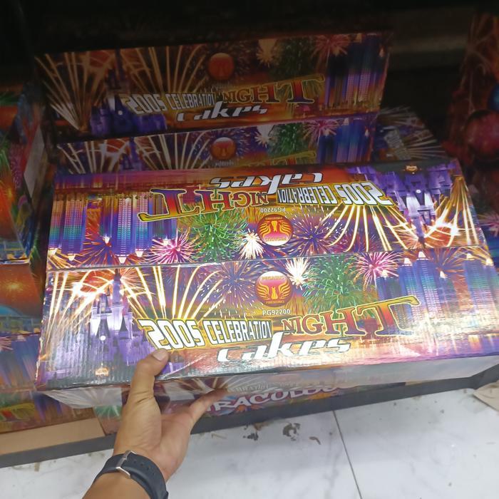 READY STOCK kembang api fireworks ROMAN CANDLE CAKE 0,8" - 200 shoot