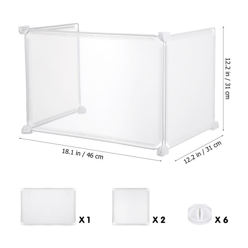 3 Pcs Clear Partition Desk Privacy Panel Sneeze Guard Dividers Sneeze Guard for Counter Office