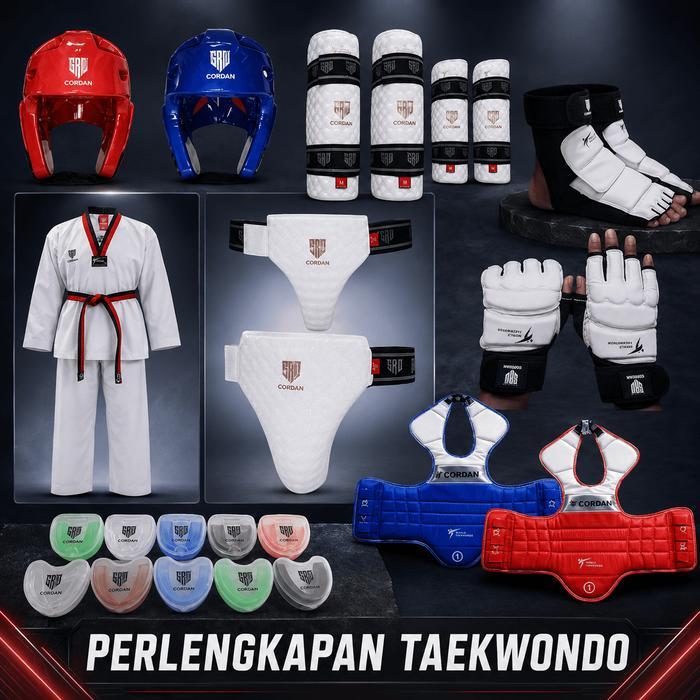 Peralatan Taekwondo Lengkap / Full Set Custom / Perlengkapan Taekwondo