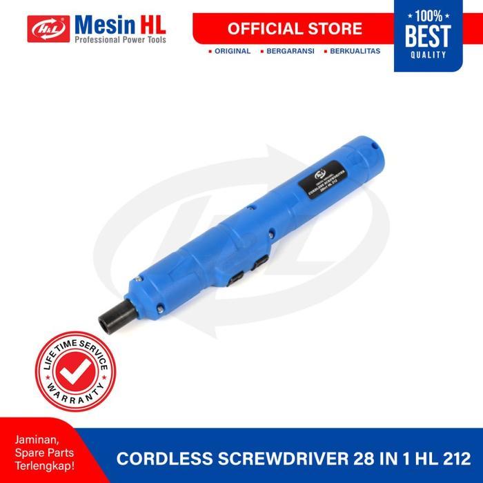 Makita Indotools - Hl212 Cordless Screwdriver 28 In 1 Mesin Bor Obeng Mini Grinder Gerind
