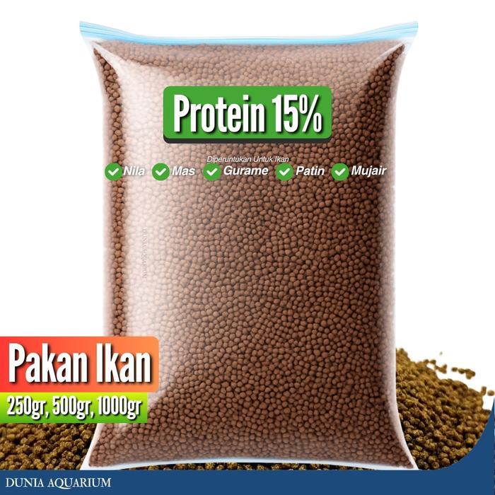 TERLARIS [PAKAN IKAN PROTEIN 15%] Pelet Ikan Nila Gurame Mas Patin Protein 15% - Pakan Pelet Ikan