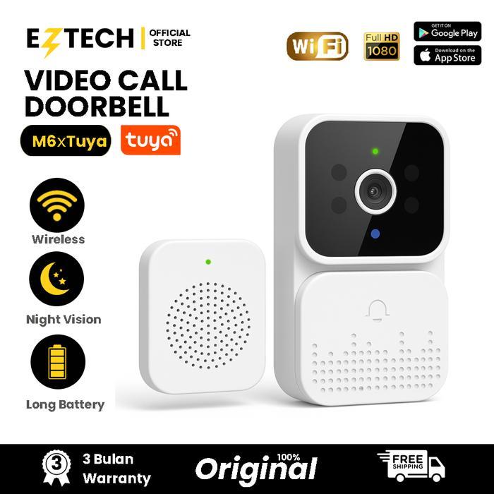 Bel Rumah Wireless Tuya DoorBell Kontrol Ponsel Bel pintu visual WIFI TUYA Smart Doorbell Camera